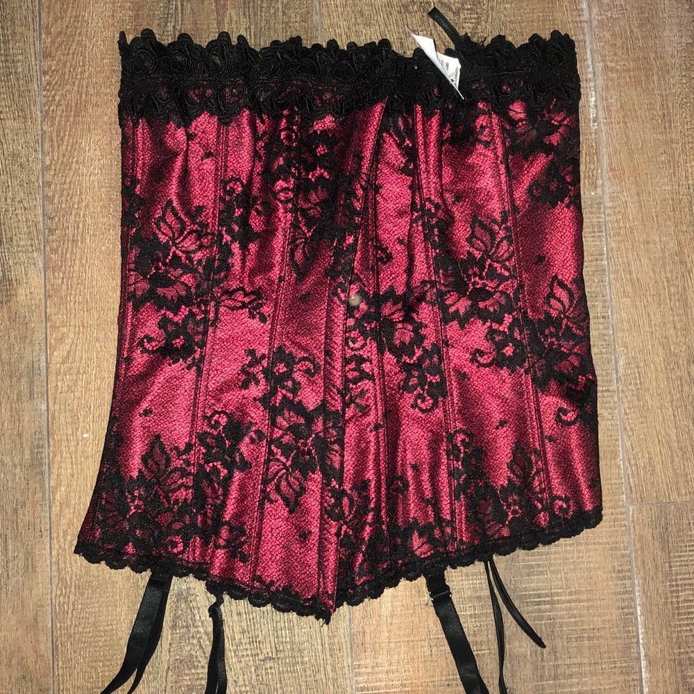 Red/Black corset from Fredericks of Hollywood